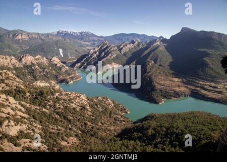 Landschaft mit dem Sumpf von Llosa del Cavall wunder im Lord Valley in Katalonien Stockfoto