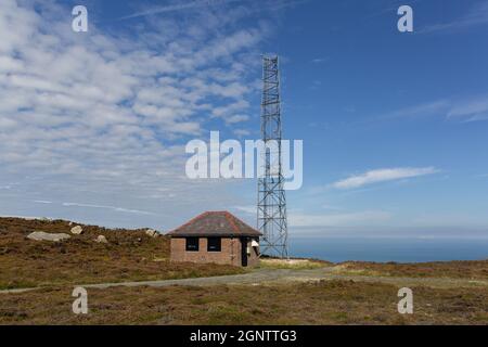 Holy Island, Wales Holyhead South Stack-Antenne und DAB-Sender, Anglesey Stockfoto