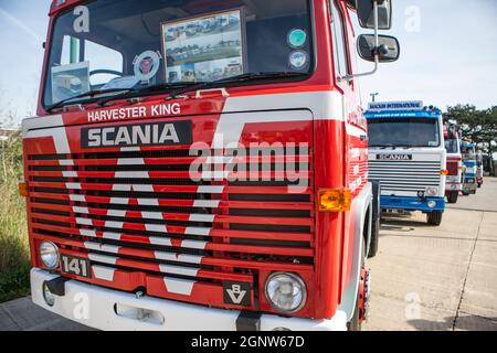 Griffin Gathering, Ipswich 2014 Scania, LKW-Oldtimer Stockfoto