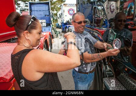 Griffin Gathering, Ipswich 2014 Scania, LKW-Oldtimer Stockfoto