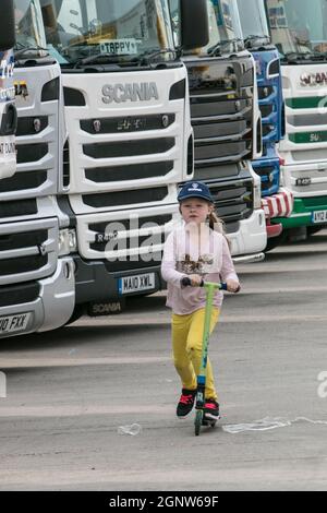 Griffin Gathering, Ipswich 2014 Scania, LKW-Oldtimer Stockfoto