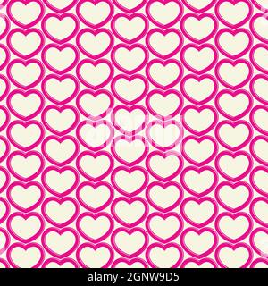 Valentinstag und Herz Nahtloses Muster Hintergrund, Herz Muster Vektor Kunst, Icons und Grafiken Stock Vektor