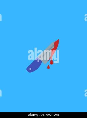 Illustration von Horrornacht, dunkle Seele, halloween, Horrorhaus, Zombie, Skelett, Nachtangriff, Mond, Wolf, auf kommerziellem blauen Hintergrund, Vektorgrafik Stockfoto