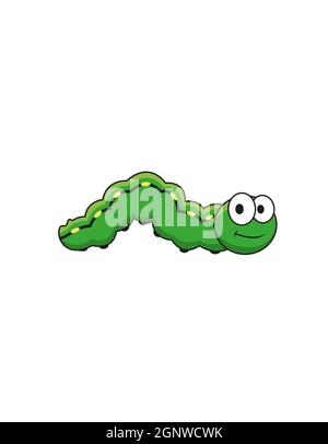 Niedliche Cartoon Insekten Bug fliegen Bug Honig Biene Hummel Libelle Schmetterling Insekten isoliert auf weißem Hintergrund Stockfoto