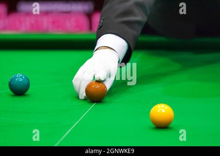 Snooker-Schiedsrichter Stockfoto