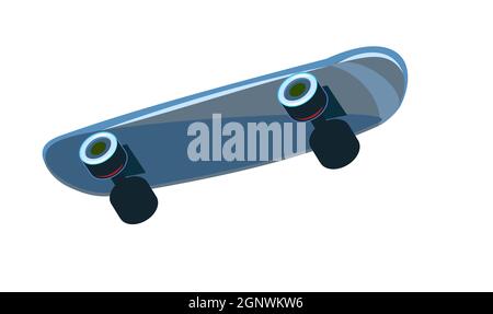 Skateboard. Sportausrüstung für Sportler. Isoliert auf weißem Hintergrund. Symbol, Symbol. Vektor Mit Farbenfrohen Illustrationen Stock Vektor