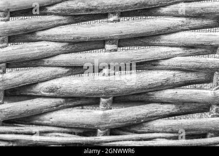 Weidenkorb aus Weiden für Hintergrund Stockfoto