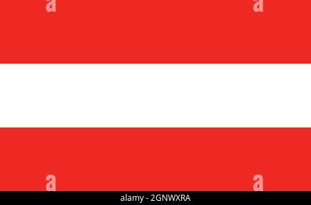 Österreich Nationalflagge in exakten Proportionen - Vektorgrafik Stockfoto