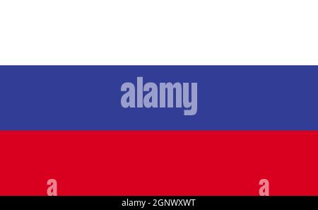Russland Nationalflagge in exakten Proportionen - Vektor-Illustration Stockfoto