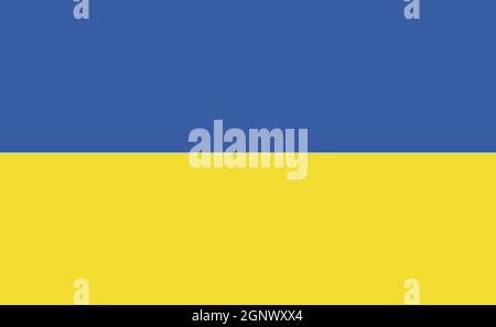 Ukraine Nationalflagge in exakten Proportionen - Vektor-Illustration Stockfoto
