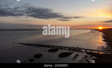 Lytham Sunset Drone Photography Stockfoto