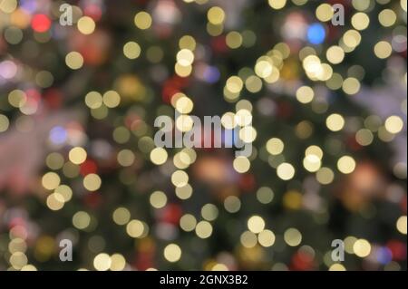 Abstraktes Bokeh Licht Feier Hintergrund mit defokussierten Lichtern Stockfoto