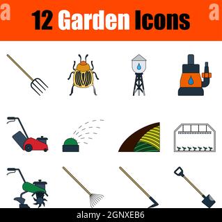 Garten-Icon-Set Stock Vektor