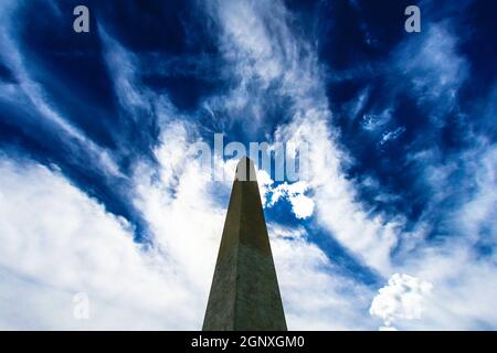 Washington Monument (Washington, DC) Bild. Aufnahmeort: Washington, DC Stockfoto