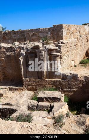 Gräber der Könige in der Nähe von Paphos Zypern eine Nekropole des 4. Jahrhunderts v. Chr., der Grabkammern des römischen Hellenischen, die eine beliebte touristische Reise destina ist Stockfoto