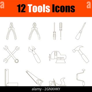 Tools-Symbolsatz Stock Vektor
