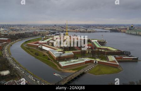 Festungsstern. Eine alte Verteidigungsburg in der Form eines Sterns. Stockfoto