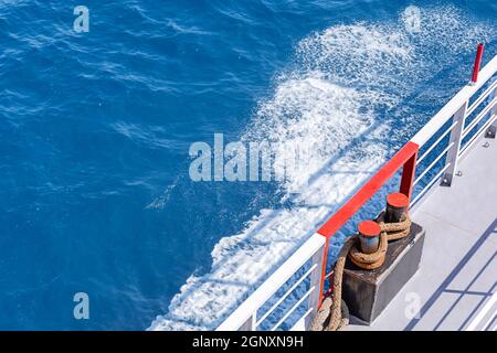 Fähre Boot Zaun Schiff auf der adria Stockfoto