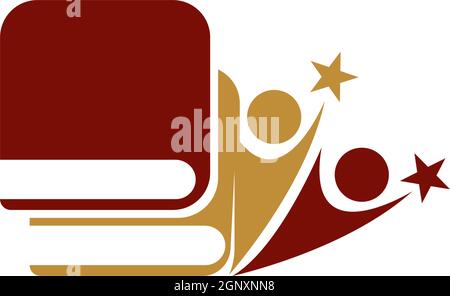 Vektor für Design-Vorlagen für Buchlogo-Symbole Stock Vektor