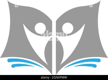 Vektor für Design-Vorlagen für Buchlogo-Symbole Stock Vektor