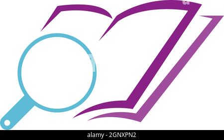 Vektor für Design-Vorlagen für Buchlogo-Symbole Stock Vektor