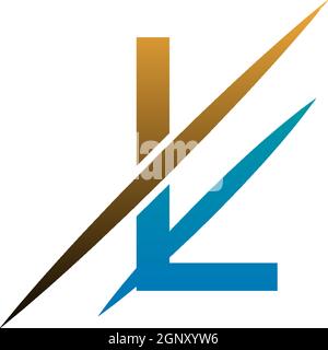 L Letter Slash Logo, Concept Letter L + Icon Slash Illustration Stock Vektor