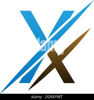 X Letter Slash Logo, Concept Letter X + Symbol Slash Illustration Stock Vektor