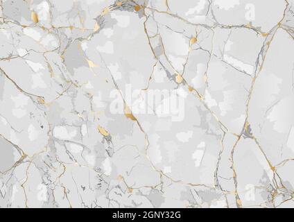 Marmorhintergrund mit goldener Textur Stock Vektor