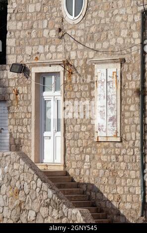 Haus in alten Hafen Kolorina, Dubrovnik, Kroatien Stockfoto