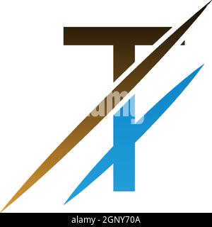 T Letter Slash Logo, Concept Letter T + Icon Slash Illustration Stock Vektor