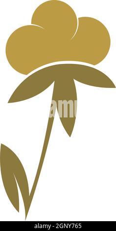 Baumwoll-Logo Symbol Illustration Vektor-Design Stock Vektor
