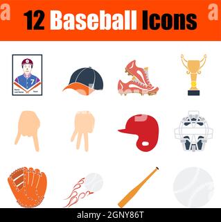 Baseballsymbol-Set Stock Vektor