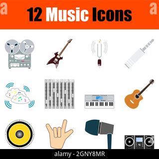 Musik-Icon-Set Stock Vektor