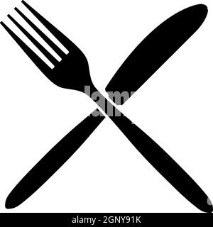 Symbol Für Gabel Und Messer Stock Vektor