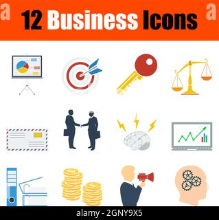 Business Icon-Set Stock Vektor