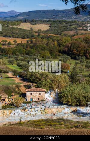 Cascate del Mulino, Saturnia, Toskana, Italien Stockfoto