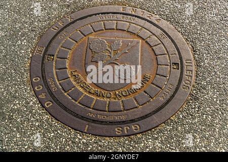 Schachtabdeckung Langeland, Dänemark Stockfoto