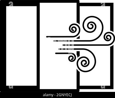 Symbol Für Raumbelüftung Stock Vektor