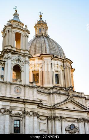 Rom, Italien - 28. März 2015: Einzelheiten zum antiken Navona-Platz in Rom, vom Architekten und Künstler Borromini Stockfoto