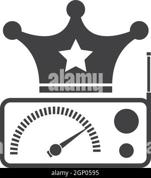 Darstellung des Symbols für die On-Air-Radiosendung Stock Vektor