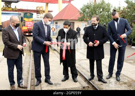 Nicht exklusiv: KIEW, UKRAINE - 28. SEPTEMBER 2021 - außerordentlicher und bevollmächtigter Botschafter der Volksrepublik China in der Ukraine Fan Xian Stockfoto