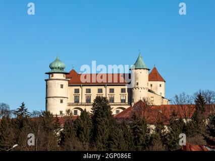 Alte mittelalterliche Burg in Nowy Wisnicz. Polen Stockfoto