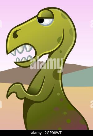 Cartoon-Stil Illustration für Kinder - Tyrannosaurus Rex Stockfoto