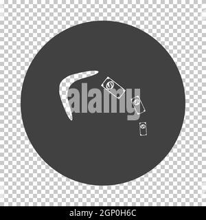Symbol Für Cashback-Bumerang Stock Vektor