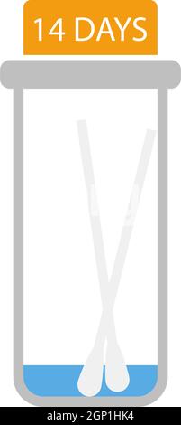 Symbol Für Covid-Teströhrchen Stock Vektor