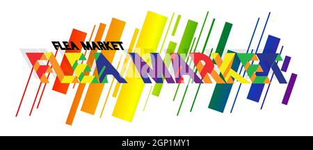 Flohmarkt, Vektorlogo. Zitate und Sätze für Karten, Banner, Poster, Kissen und Kleidung. Festliches Design. Gay Pride Monat Vektor-Konzept. LGBT-Let Stock Vektor