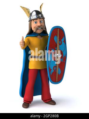 Spaß gaulois - 3D-Darstellung Stockfoto