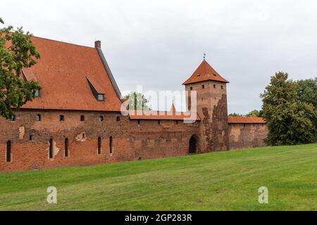 Schloss Malbork, ehemals Schloss Marienburg, Sitz des Großmeisters der Deutschen Ritter, Malbork, Polen Stockfoto