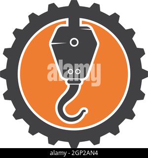 Kranhaken Vektor Symbol Logo Design Stock Vektor