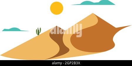 Landschaft Wüste Vektorgrafik Stock Vektor